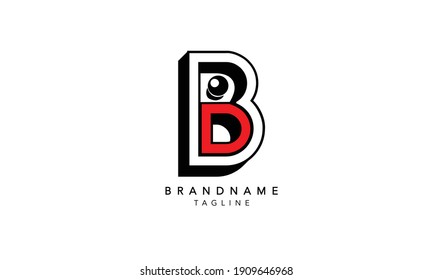Letras alfabéticas Iniciales logotipo de monograma DB,DB INITIAL, letra DB, D y B