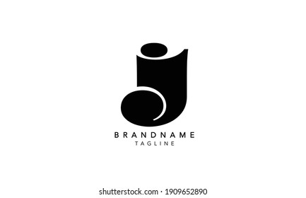 Letras alfabéticas Iniciales Monograma J,J INITIAL, letra J 
