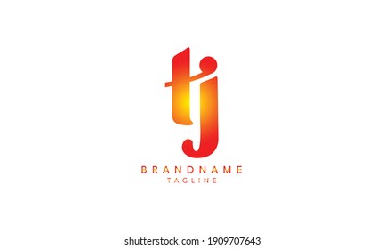Alphabet letters Initials Monogram logo TJ,TJ INITIAL, TJ letter , T and J