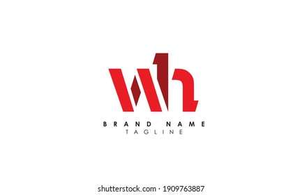 Alphabet letters Initials Monogram logo WH, HW, W and H