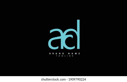 Alphabet letters Initials Monogram logo AD, DA, A and D