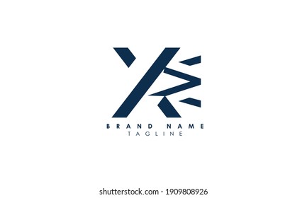 Alphabet letters Initials Monogram logo YE, EY, Y and E