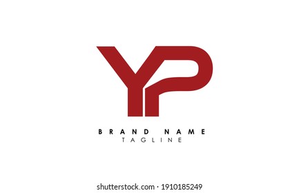 Alphabet letters Initials Monogram logo YP, PY, Y and P