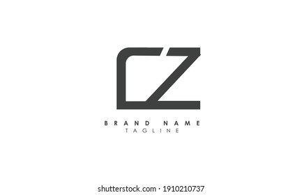 Letras alfabéticas Iniciales Logotipo Monograma CZ, ZC, C y Z