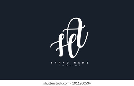 Alphabet letters Initials Monogram logo HA, AH, H and A, Alphabet Letters HA minimalist logo design in a simple yet elegant font, Unique modern creative minimal circular shaped fashion brands