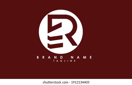 Alphabet letters Initials Monogram logo ER, RE, E and R