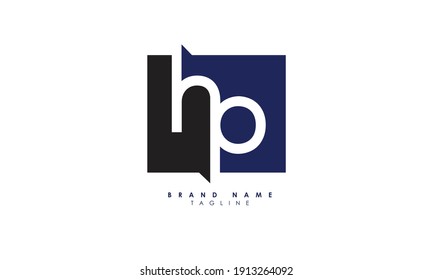 Alphabet letters Initials Monogram logo HP, PH, H and P, Alphabet Letters HP minimalist logo design in a simple yet elegant font, Unique modern creative minimal circular shaped fashion brands