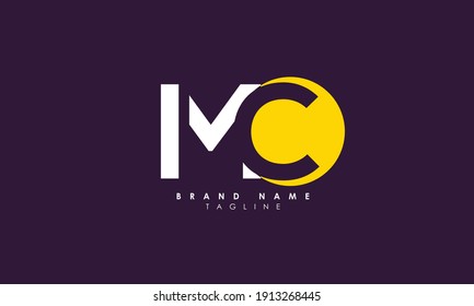 Alphabet letters Initials Monogram logo MC, CM, M and C, Alphabet Letters MC minimalist logo design in a simple yet elegant font, Unique modern creative minimal circular shaped fashion brands