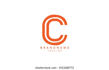 Alphabet letters Initials Monogram logo C,C INITIAL, C letter 