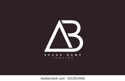 Alphabet letters Initials Monogram logo B, BA, A and B