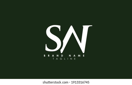 Alphabet letters Initials Monogram logo SW, WS, S and W