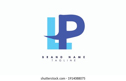 Alphabet letters Initials Monogram logo LP, PL, L and P, Alphabet Letters LP minimalist logo design in a simple yet elegant font, Unique modern creative minimal circular shaped fashion brands