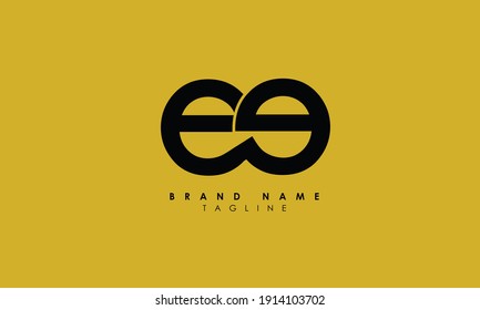 Alphabet letters Initials Monogram Logo EE, E und E, Alphabet Letters EE minimalistisches Logo-Design in einer einfachen, aber eleganten Schriftart, Einzigartige moderne, kreative, runde Modemarken