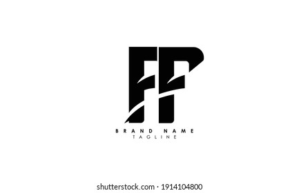 Alphabet letters Initials Monogram logo FF, F and F, Alphabet Letters FF minimalist logo design in a simple yet elegant font, Unique modern creative minimal circular shaped fashion brands