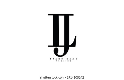 Alphabet letters Initials Monogram logo LJ, JL, L and J, Alphabet Letters LJ minimalist logo design in a simple yet elegant font, Unique modern creative minimal circular shaped fashion brands