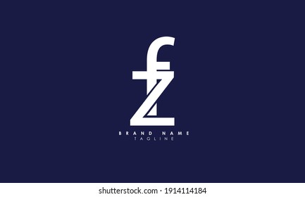 Alphabet letters Initials Monogram logo FZ, ZF, F and Z, Alphabet Letters FZ minimalist logo design in a simple yet elegant font, Unique modern creative minimal circular shaped fashion brands