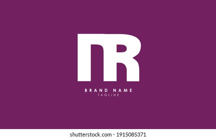 Alphabet letters Initials Monogram logo NR, RN, N and R, Alphabet Letters NR minimalist logo design in a simple yet elegant font, Unique modern creative minimal circular shaped fashion brands