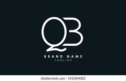 Alphabet letters Initials Monogram logo QB, B and Q, Alphabet Letters BQ minimalist logo design in a simple yet elegant font, Unique modern creative minimal circular shaped fashion brands