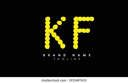 Alphabet letters Initials Monogram logo KF, FK, K and F