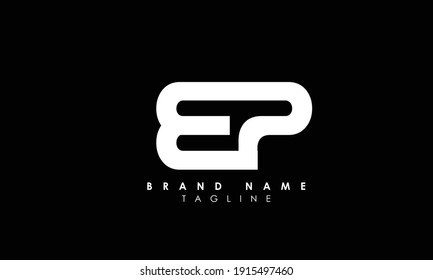 Alphabet letters Initial Monogram Logo EP, PE, E und P
