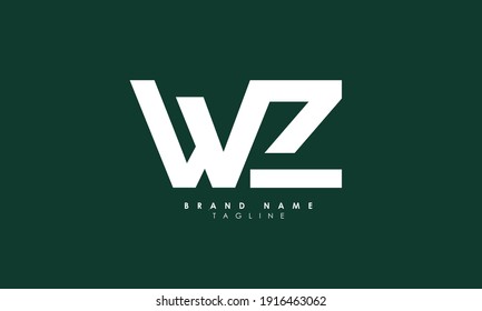 Alphabet letters Initials Monogram logo WZ, ZW, W and Z