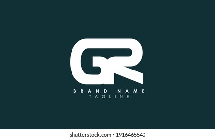 Alphabet letters Initial Monogram Logo GR, RG, G und R