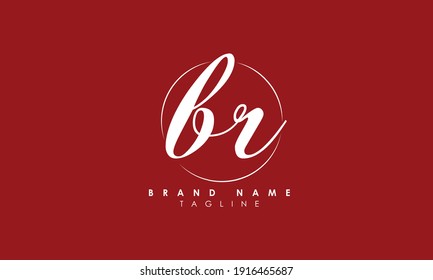 Alphabet letters Initials Monogram logo BR, RB, B and R