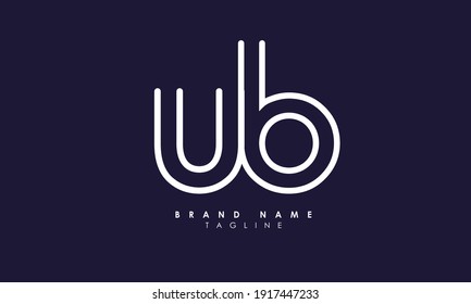 Alphabet letters Initials Monogram logo UB, BU, U and B