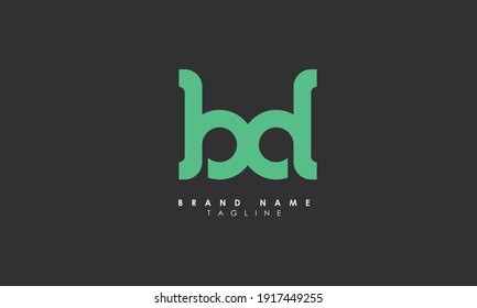 Alphabet letters Initials Monogram logo bd, db, b and d