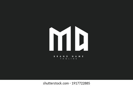 Letras alfabéticas Iniciales Logotipo Monograma MA, AM, M y A