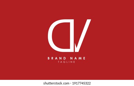 Alphabet letters Initials Monogram logo DV, VD, D and V