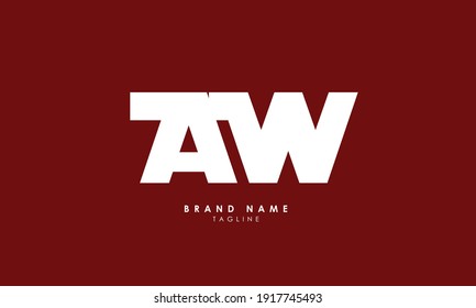Alphabet letters Initials Monogram logo AW, WA, A and W