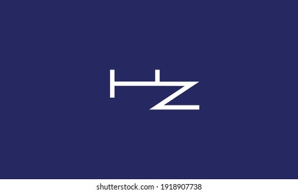 Alphabet letters Initials Monogram logo HZ, ZH, H and Z, Alphabet Letters HZ minimalist logo design