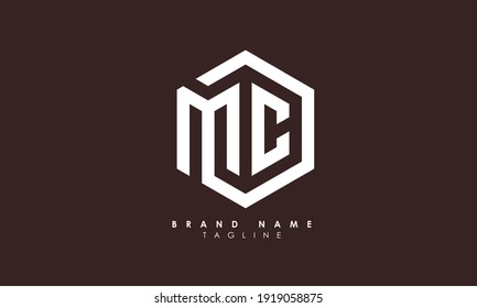 Alphabet letters Initials Monogram logo MC, CM, M and C