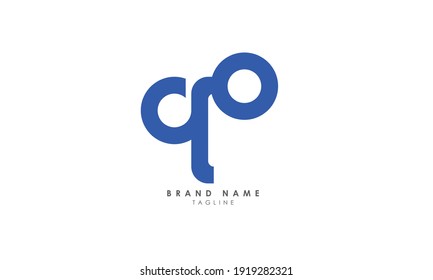 Letras alfabéticas Iniciales Logotipo Monograma QO, OQ, Q y O