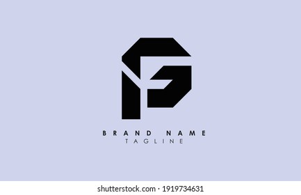 Alphabet letters Initials Monogram logo PG, GP, P and G