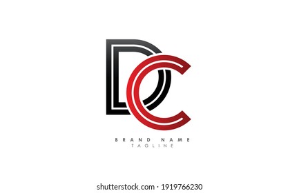 Alphabet letters Initials Monogram logo DC, CD, D and C