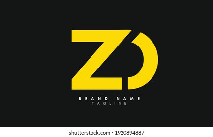 Alphabet letters Initials Monogram logo ZD, DZ, D and Z