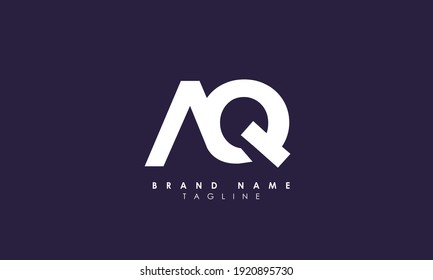 Alphabet letters Initials Monogram logo AQ, QA, Q and A