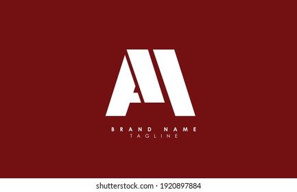 Alphabet letters Initials Monogram logo AM, MA, A and M