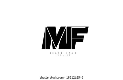 Letras alfabéticas Iniciales Monograma MF, FM, F y M