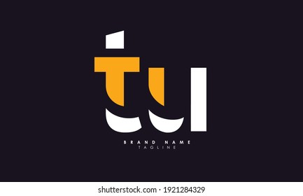 Alphabet letters Initials Monogram logo TU, UT, T and U