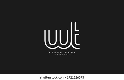 Letras alfabéticas Iniciales Logotipo Monograma WT, TW, W y T
