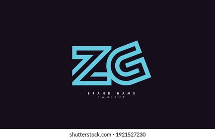 Alphabet letters Initials Monogram logo ZG, GZ, Z and G
