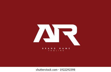Alphabet letters Initials Monogram logo AR, RA, A and R