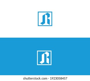 Alphabet letters Initials Monogram logo JR, RJ, J and R