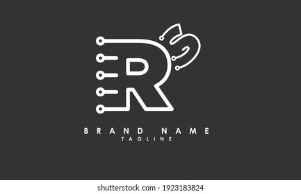Alphabet letters Initial Monogram Logo RS, SR, R und S