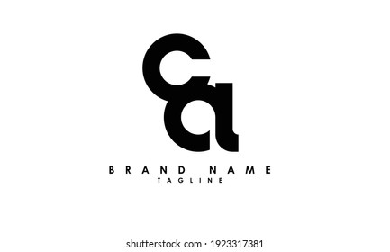 Alphabet letters Initials Monogram logo CA, AC,C and A