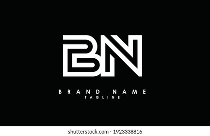 
Alphabet letters Initials Monogram logo BN, NB, B and N
