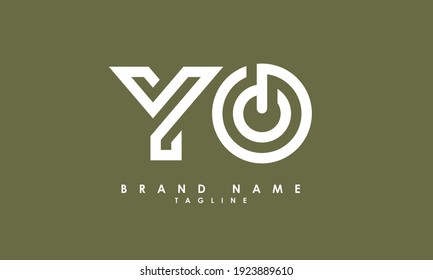 Alphabet letters Initials Monogram logo YO, OY, Y and O